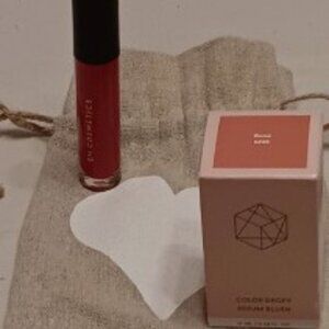 EM Cosmetics Color Drops Serum Blush Rose Milk 10ml. .34FL. OZ.NIB + Extras
